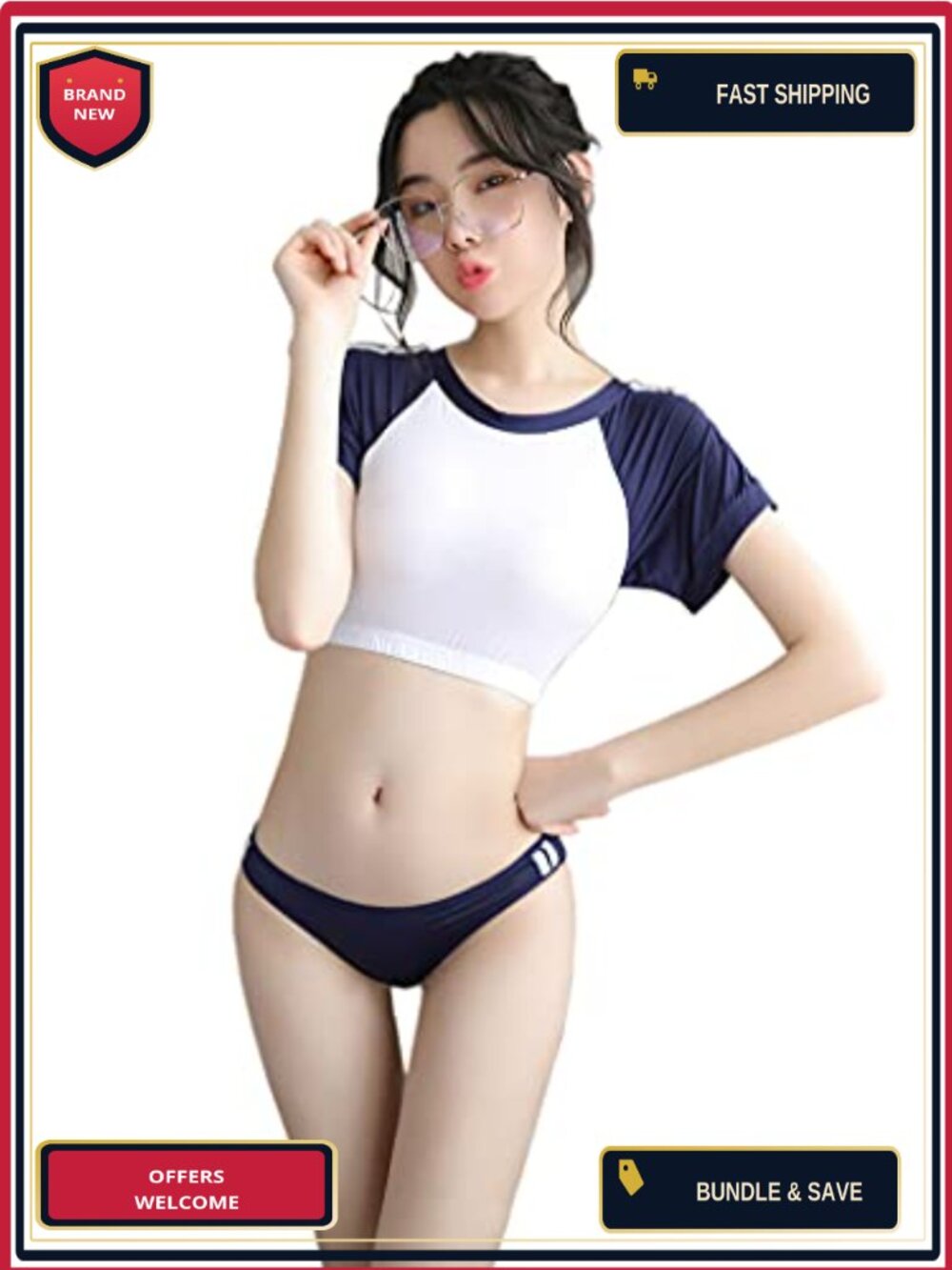 Women Girls Cosplay Sexy Gym Suit Sports Uniform Set High School